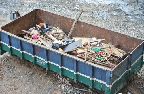 Mayfair residential area with recycling bins