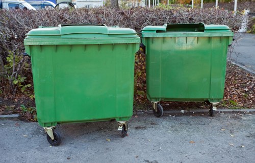 Professional waste removal team at a building site in Mayfair