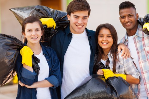 Professional team handling office clearance