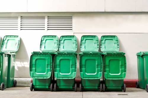 Professional rubbish removal team in action