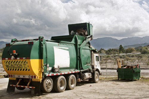 Recycling construction materials at a waste removal facility