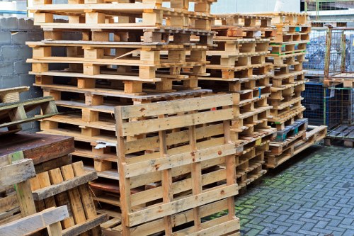 Mayfair office undergoing renovation with a skip on-site