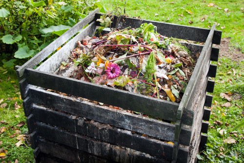 Eco-friendly waste disposal with enclosed skips